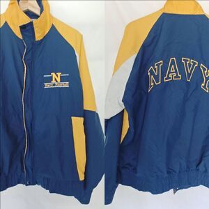 MV‎ SPORT NAVY MIDSHIPMEN VINTAGE 90s COLLEGE FOOTBALL Jacket Windbreaker L